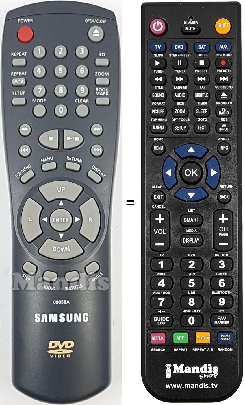 Gleichwertige Fernbedienung Samsung 00056A