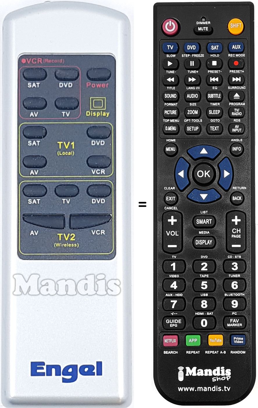 Gleichwertige Fernbedienung Engel009