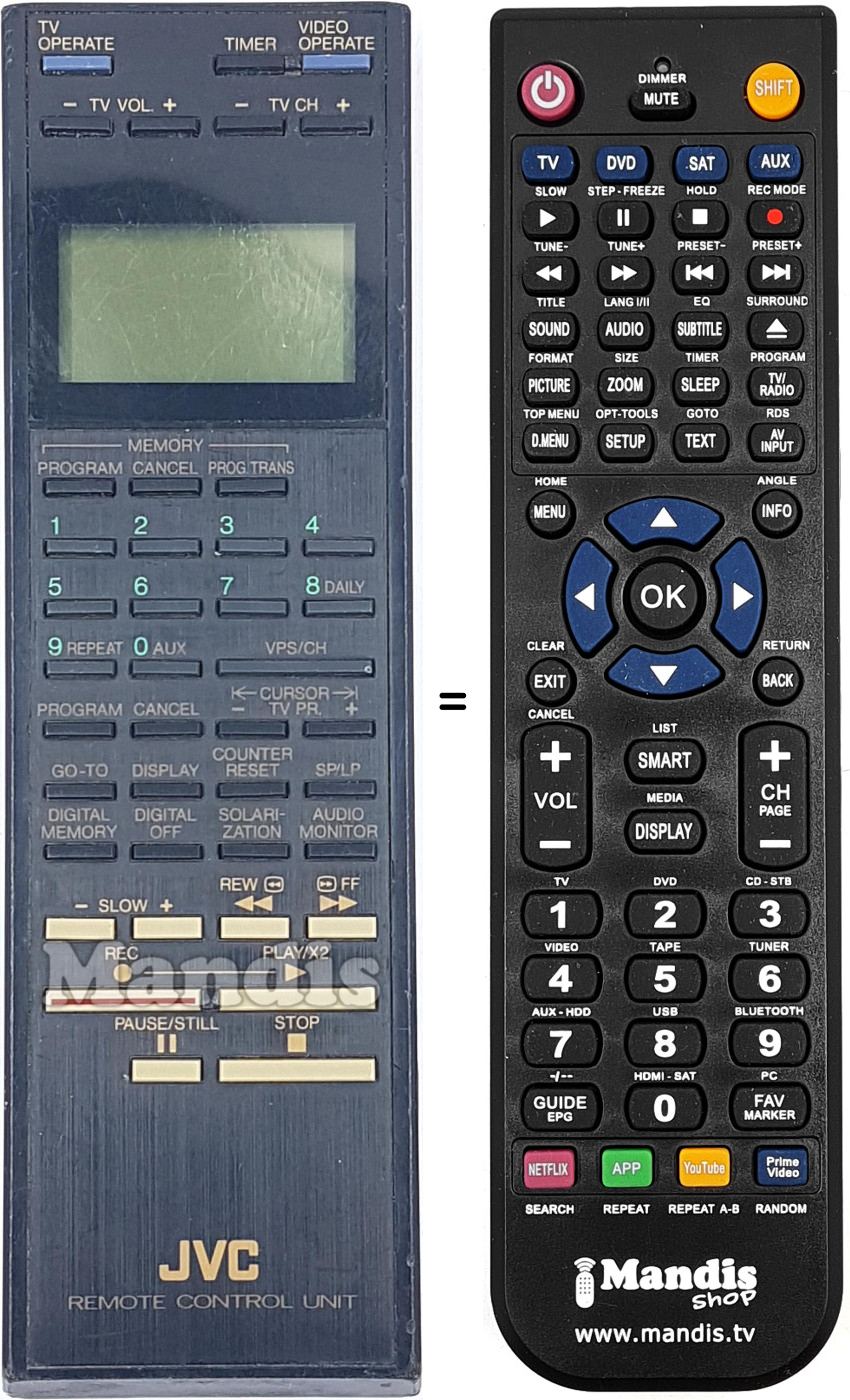 Gleichwertige Fernbedienung JVC PQ10543T