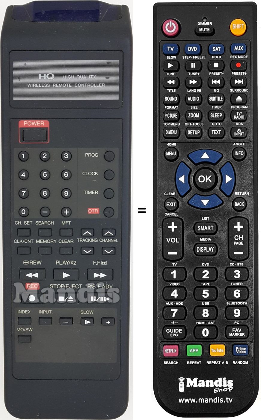 Replacement remote control REMCON1586