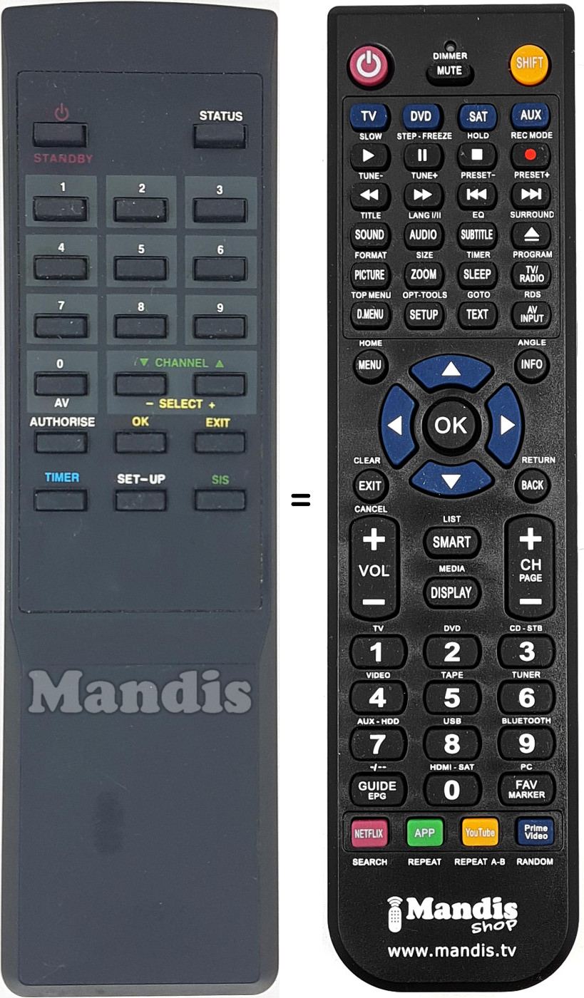 Replacement remote control REMCON1640
