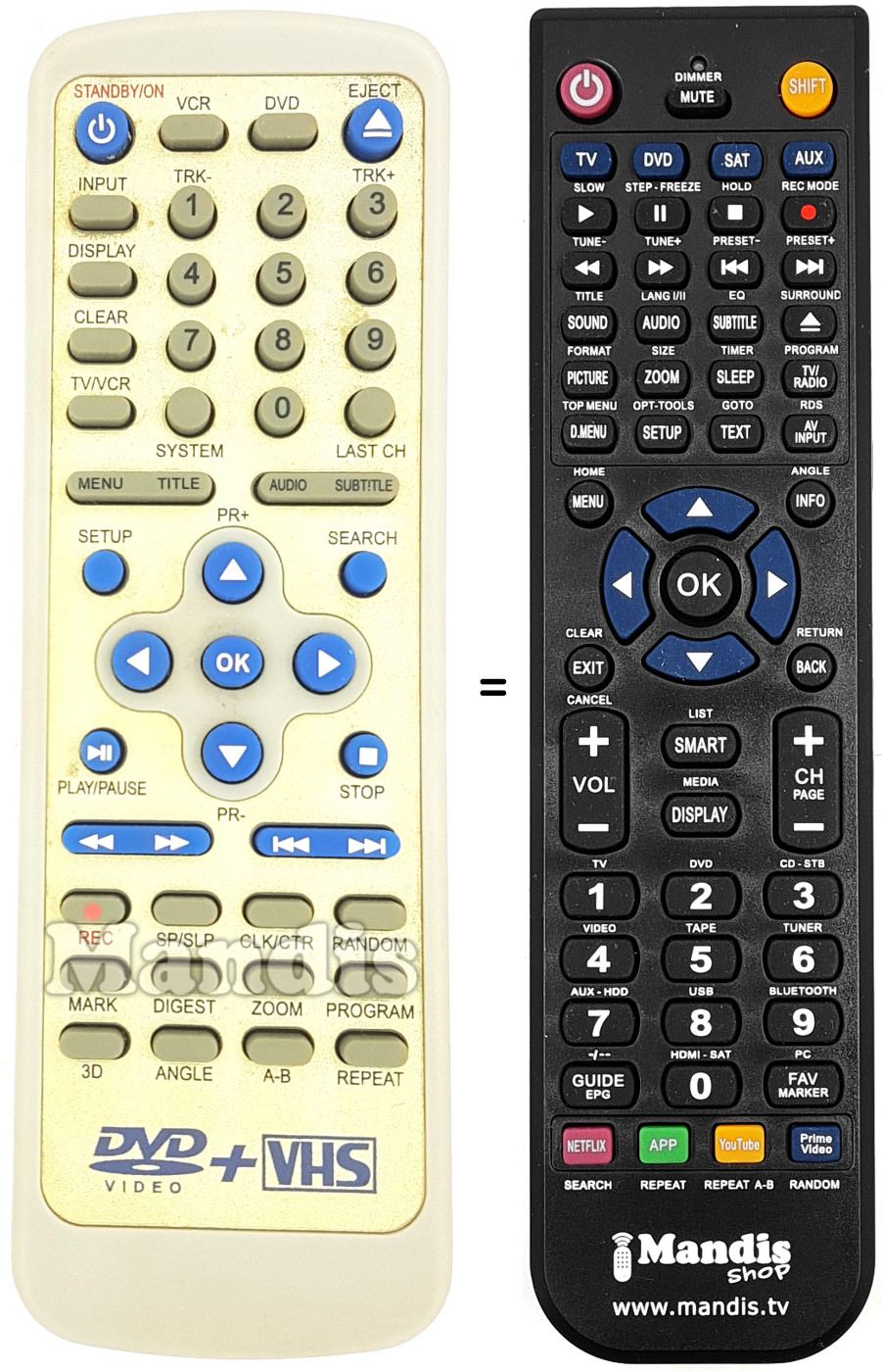 Replacement remote control REMCON1659