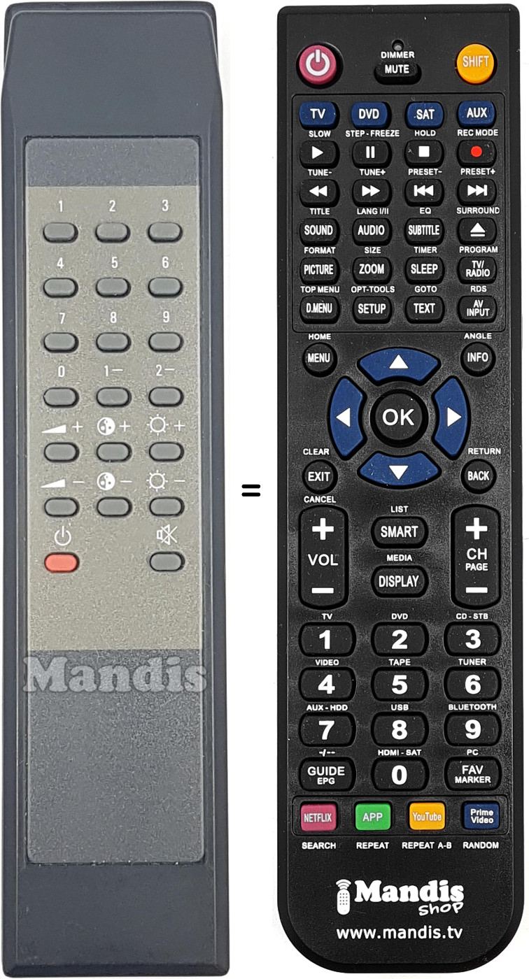 Replacement remote control REMCON2016