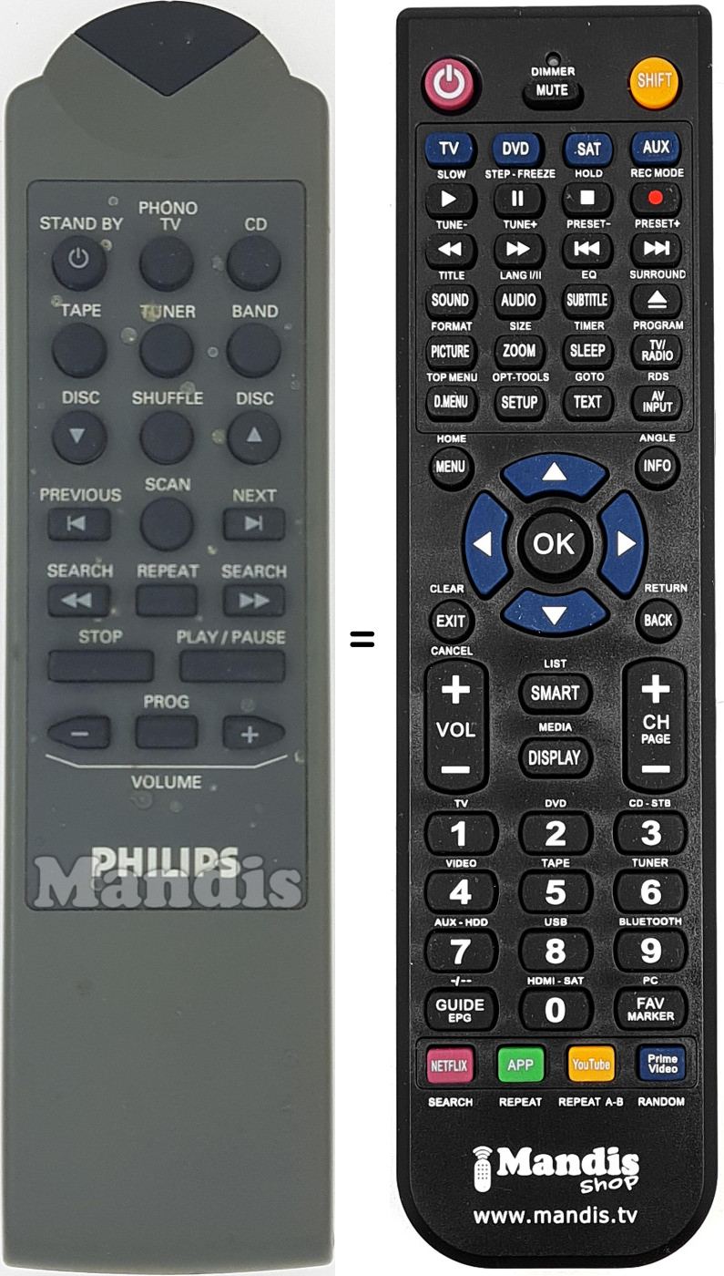 Replacement remote control RH6820-01
