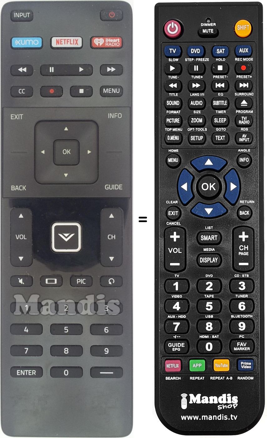 Replacement remote control XRT122-2