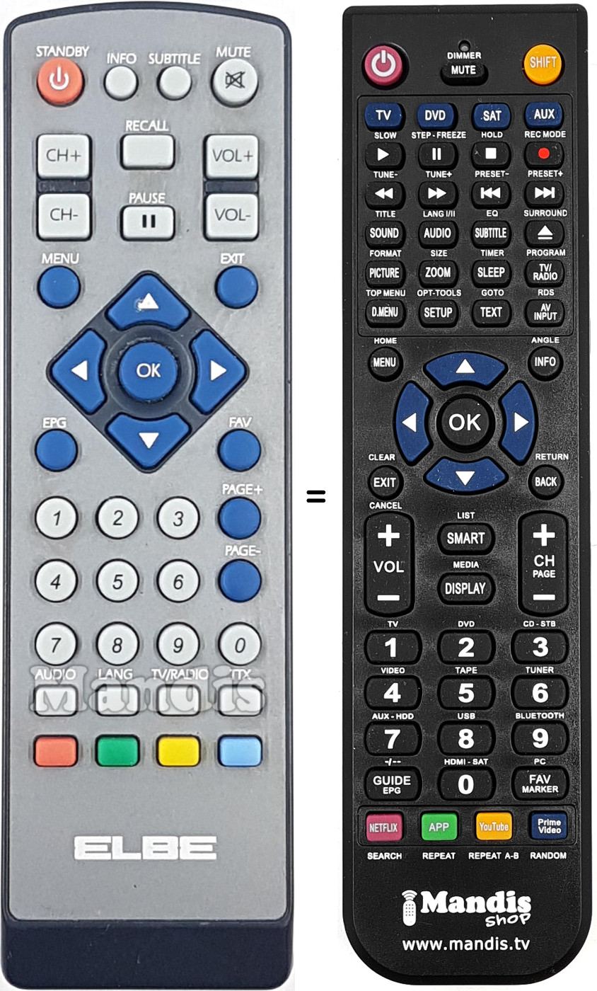 Replacement remote control ELBE006