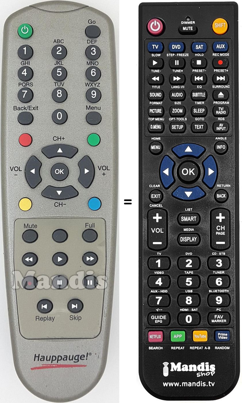 Replacement remote control HAU001