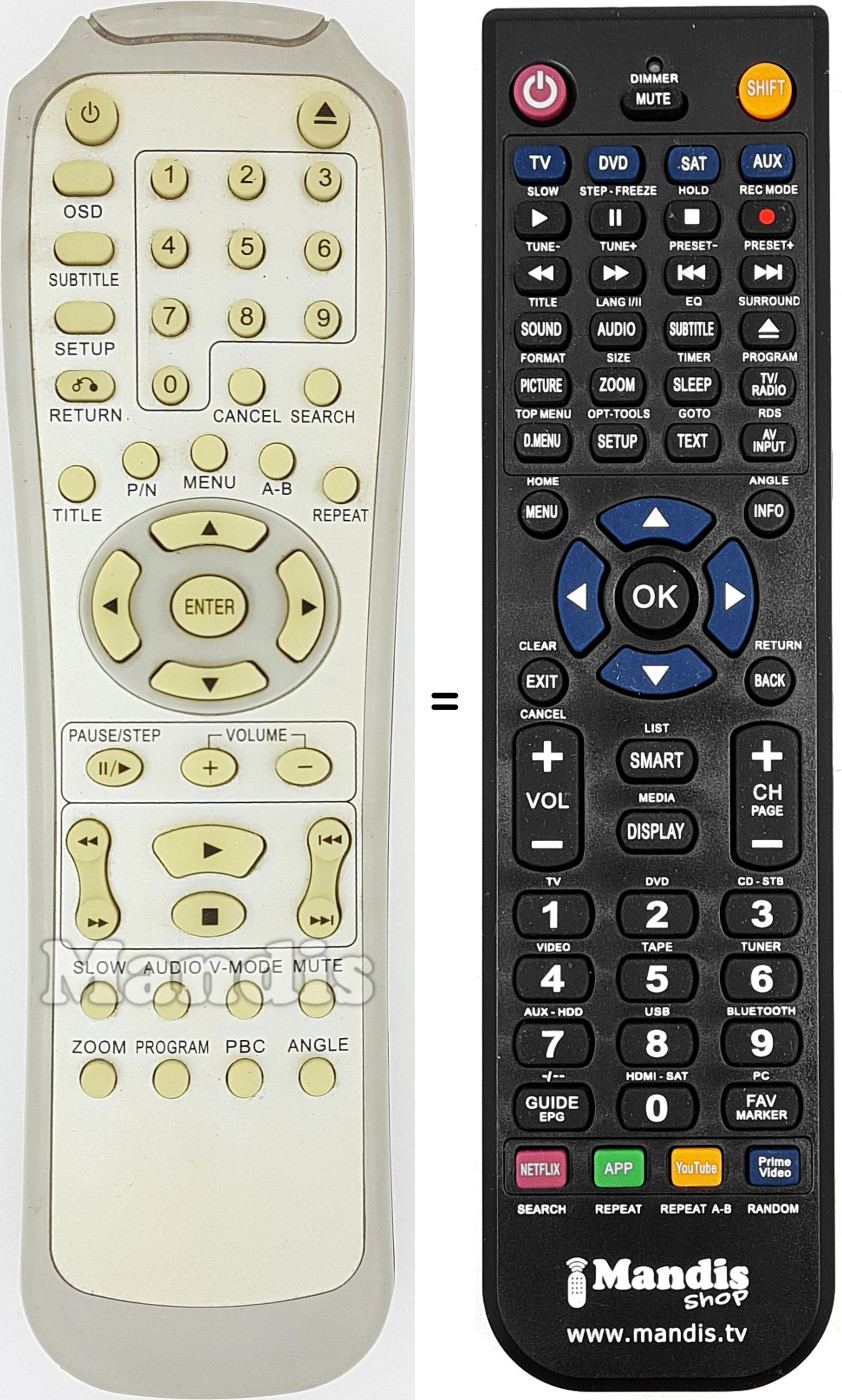 Replacement remote control HH-339