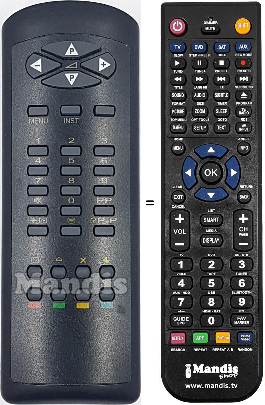 Replacement remote control RC-21191