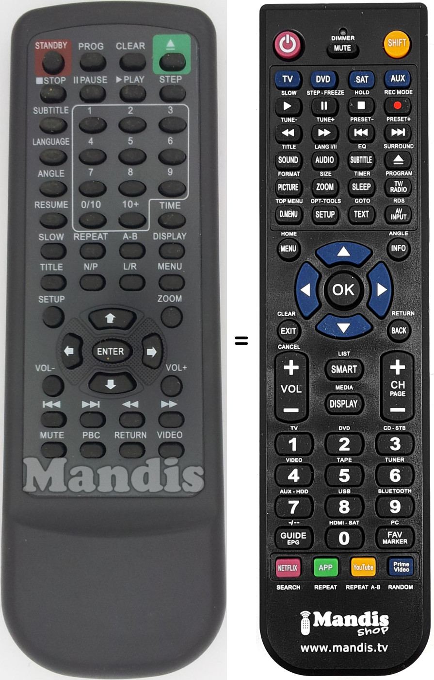 Replacement remote control REMCON1474