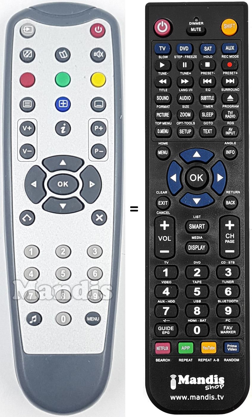 Replacement remote control REMCON1551