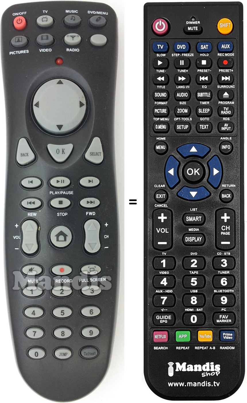 Replacement remote control REMCON1562