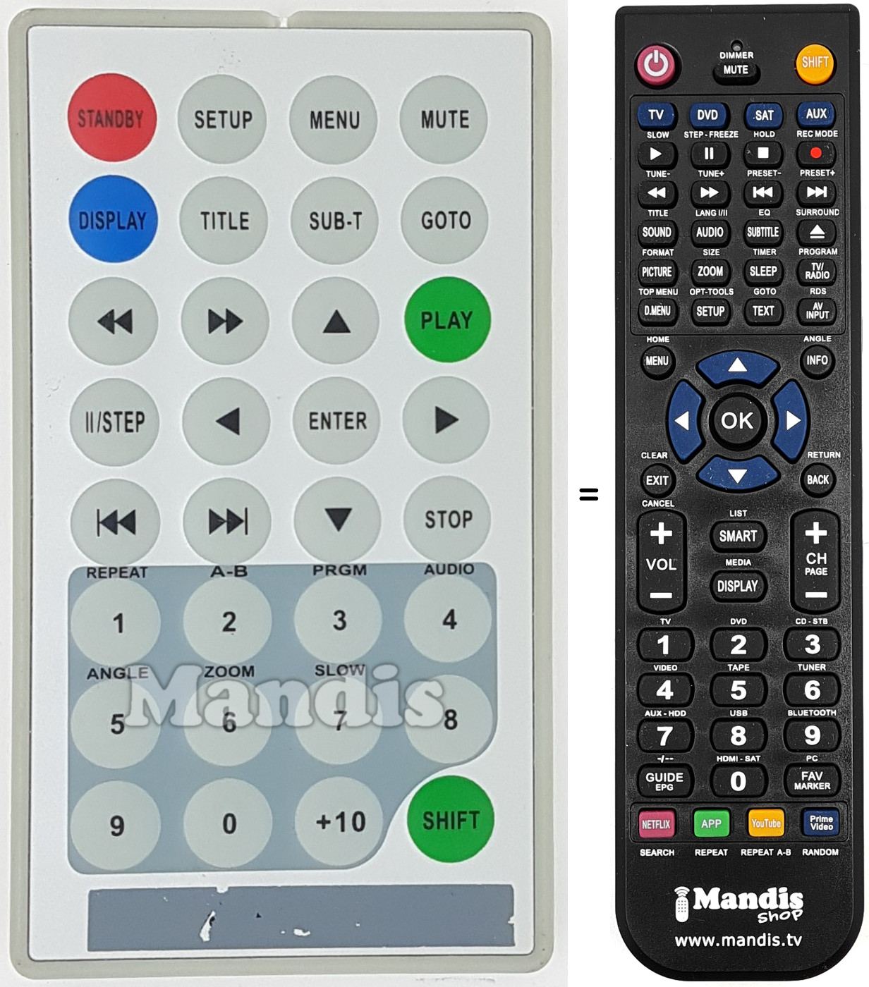 Replacement remote control REMCON1631