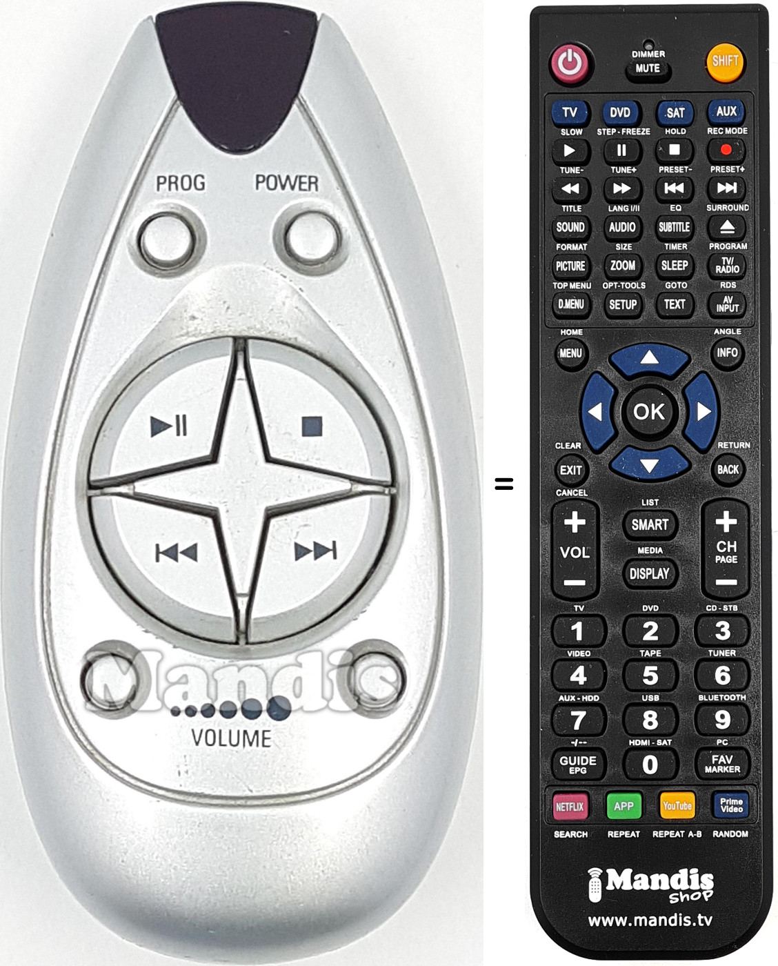 Replacement remote control REMCON1676