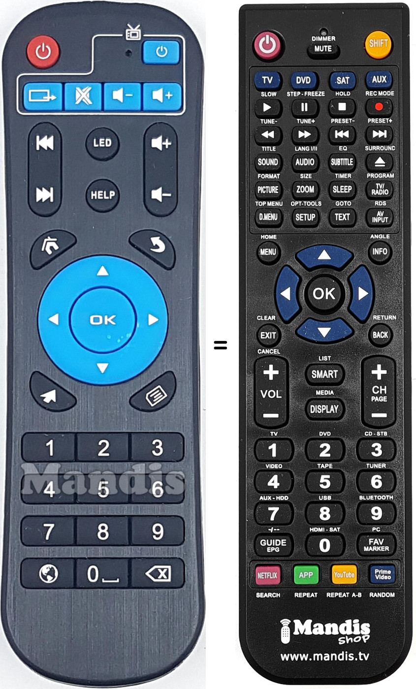 Replacement remote control REMCON1681