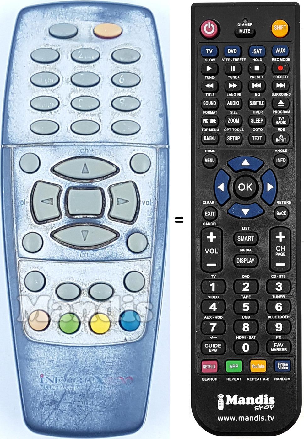 Replacement remote control REMCON1695