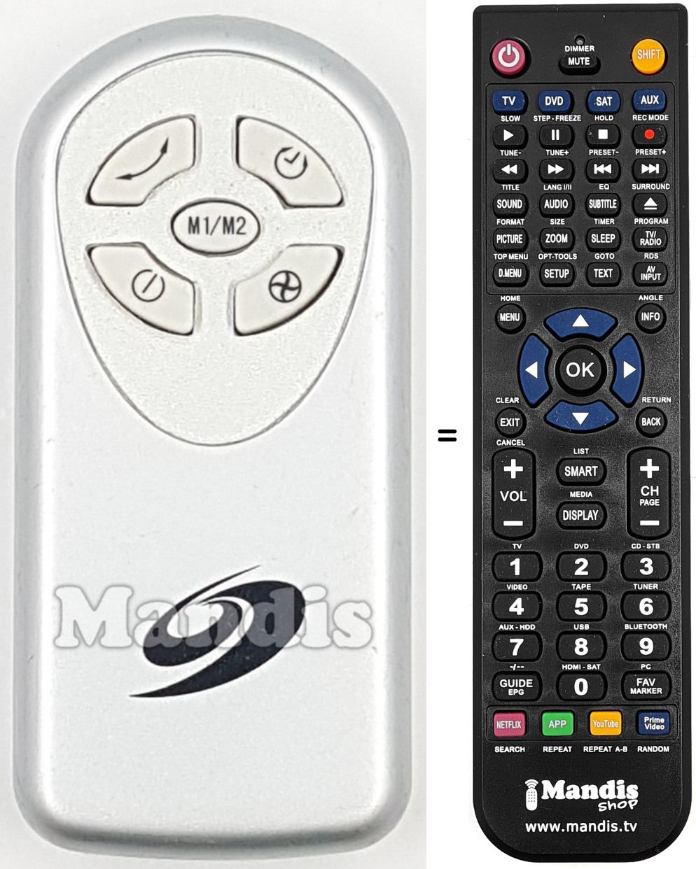 Replacement remote control REMCON1711