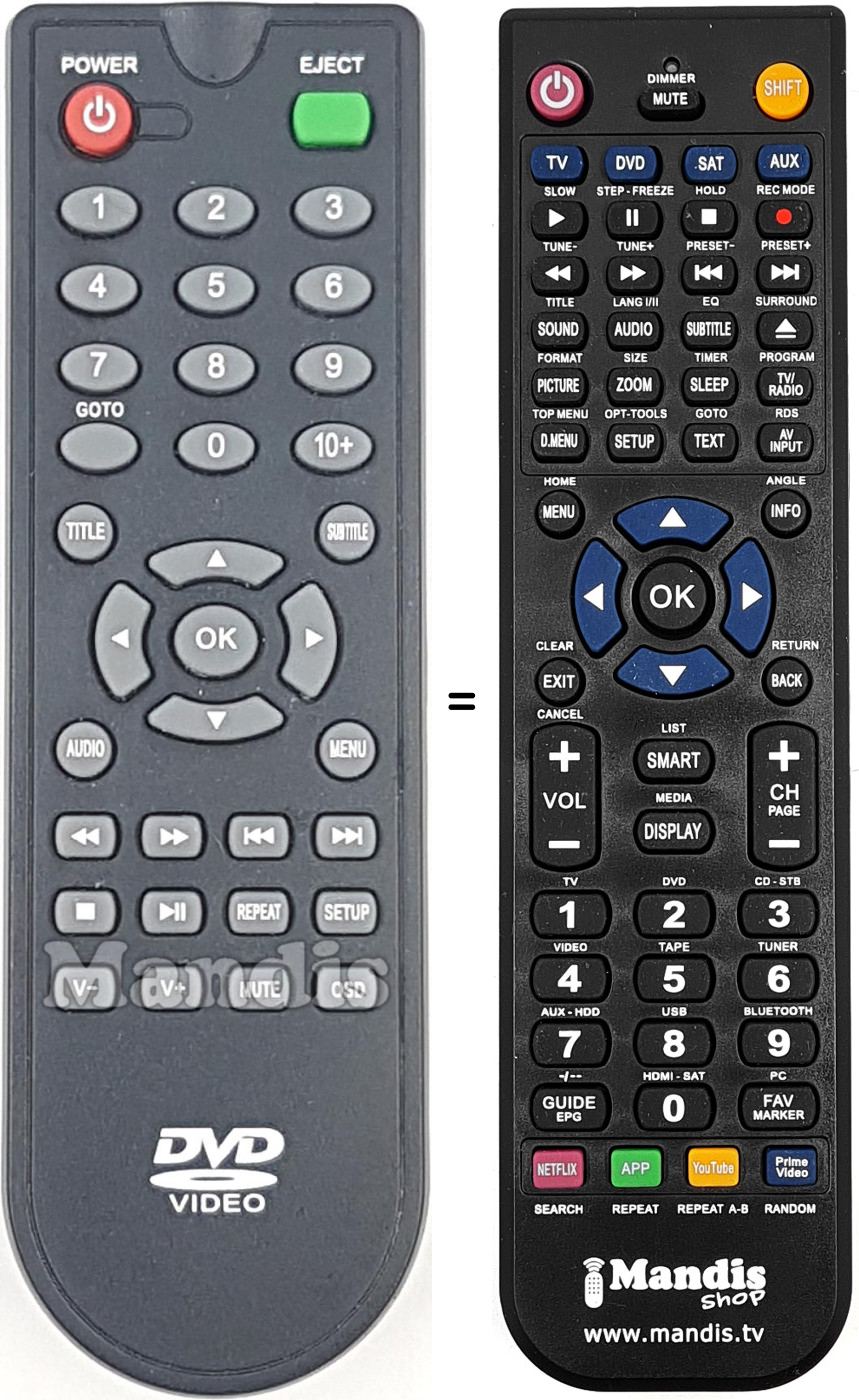 Replacement remote control REMCON1714