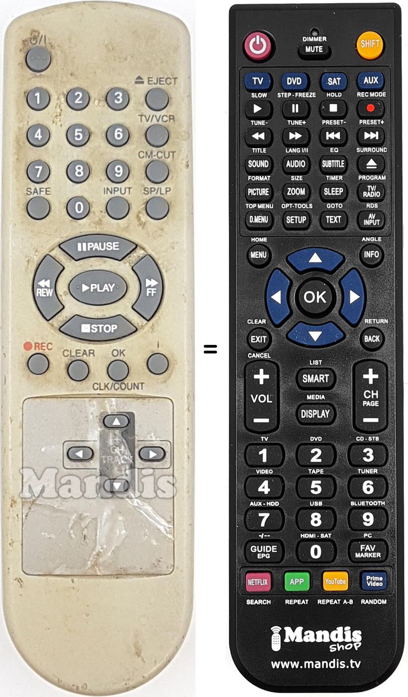 Replacement remote control REMCON1725