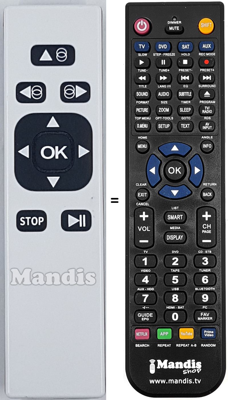 Replacement remote control REMCON1733