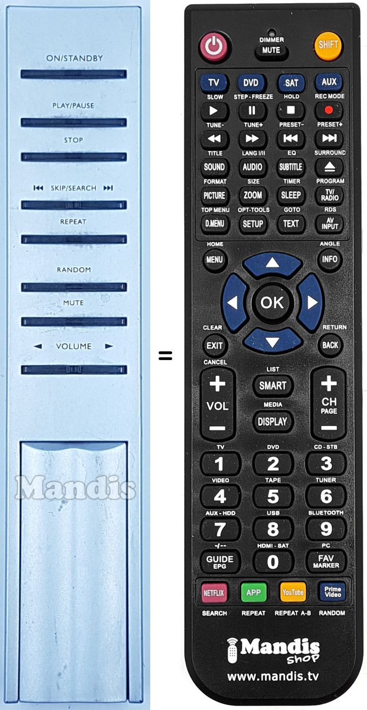 Replacement remote control REMCON1755