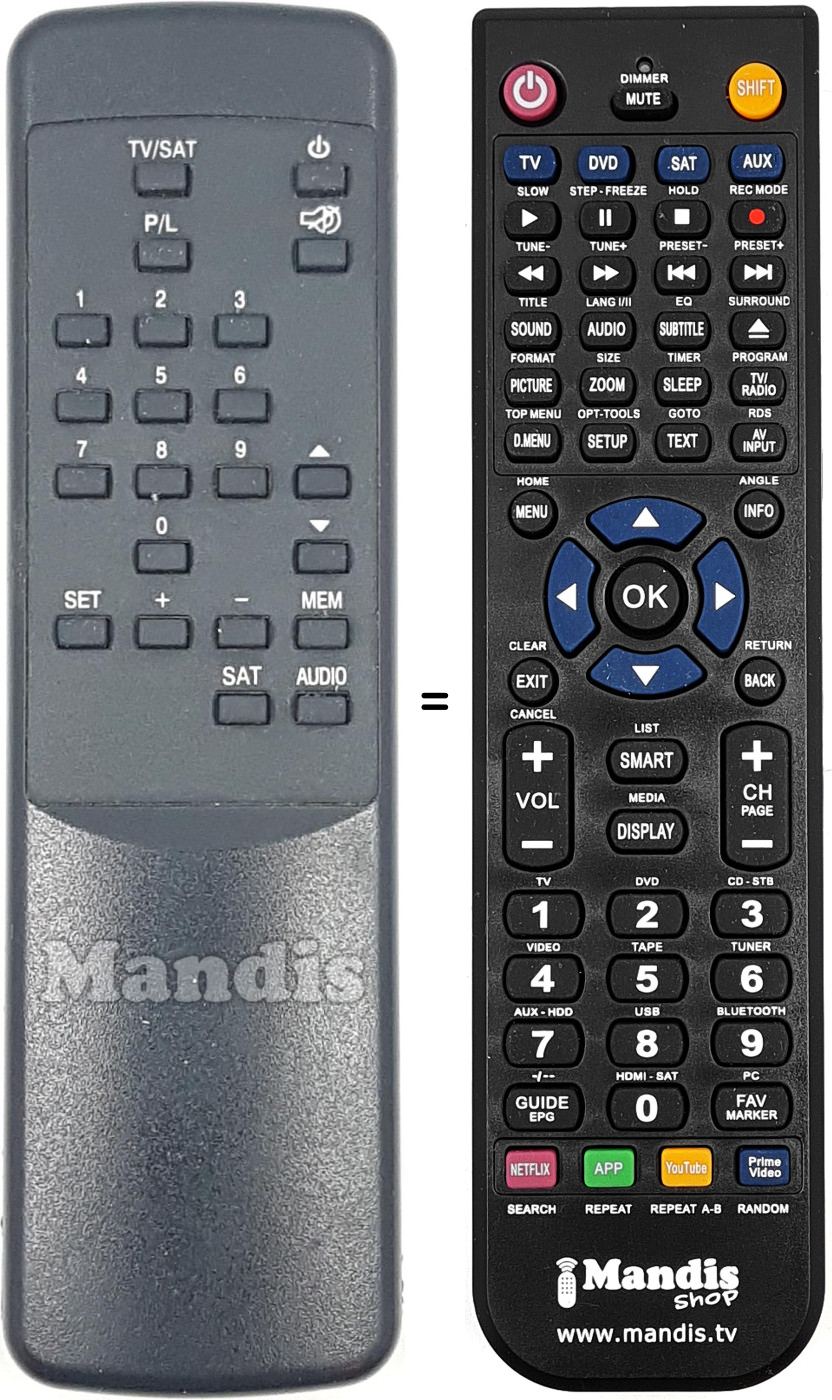 Replacement remote control REMCON1763