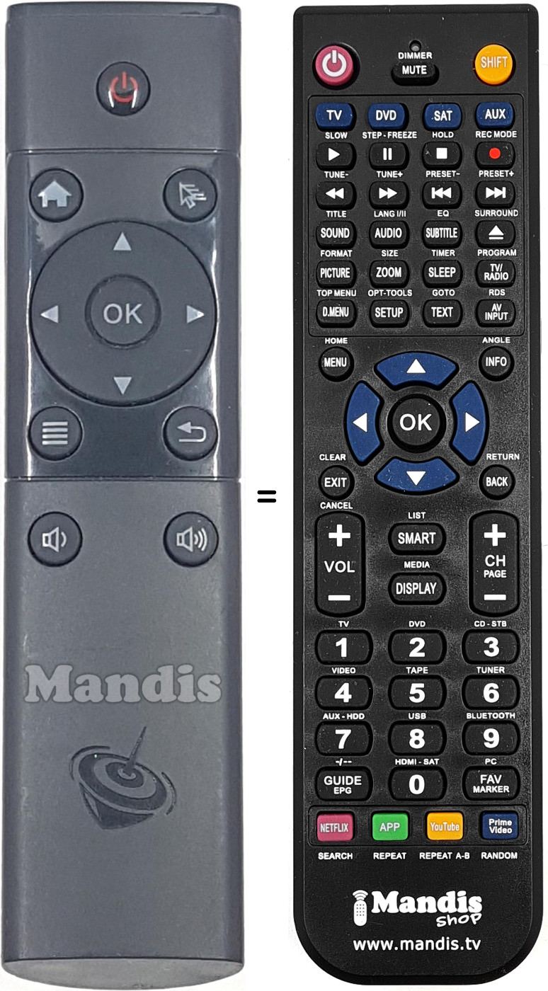 Replacement remote control REMCON1772