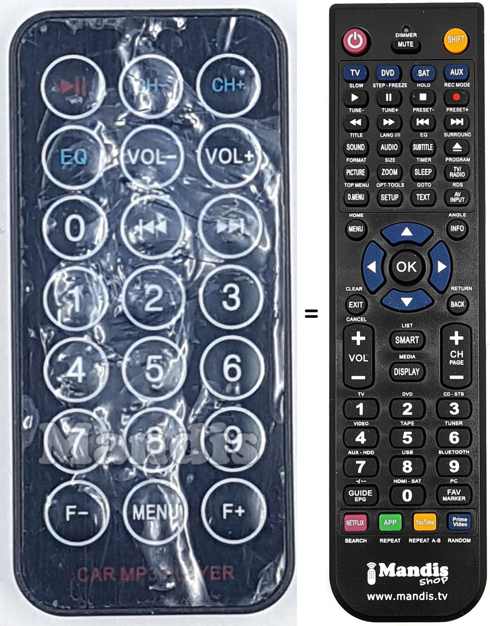 Replacement remote control REMCON1778