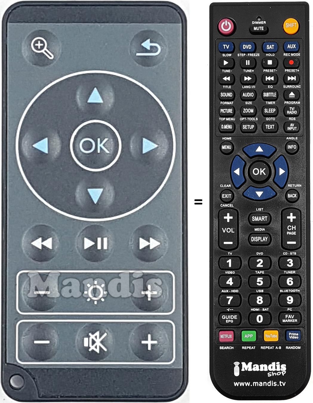 Replacement remote control REMCON1785