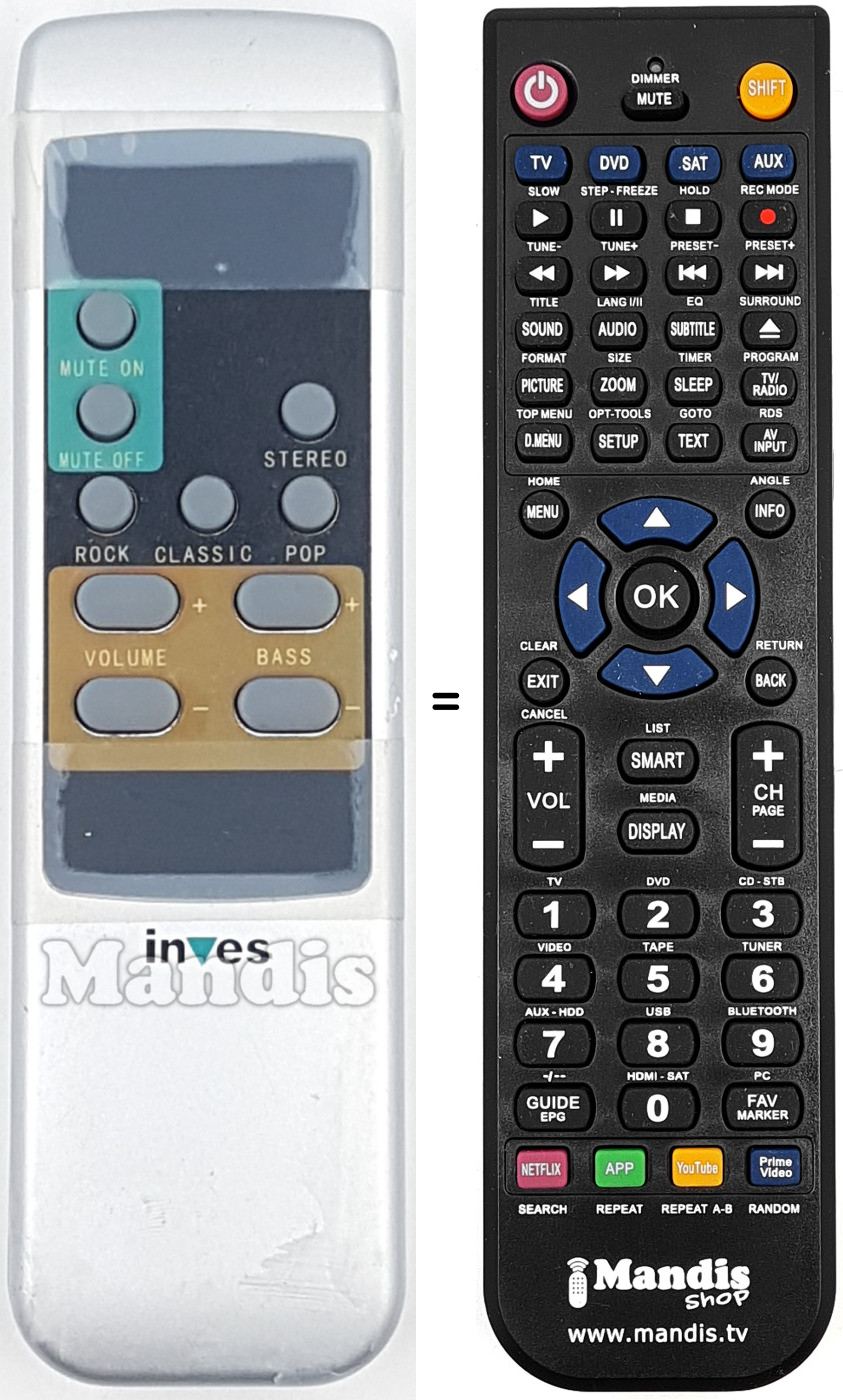 Replacement remote control REMCON1816