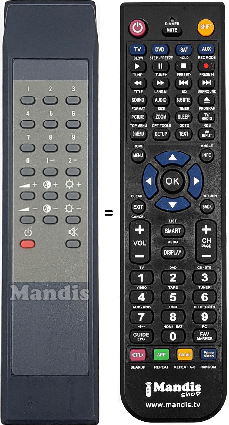 Replacement remote control REMCON1904