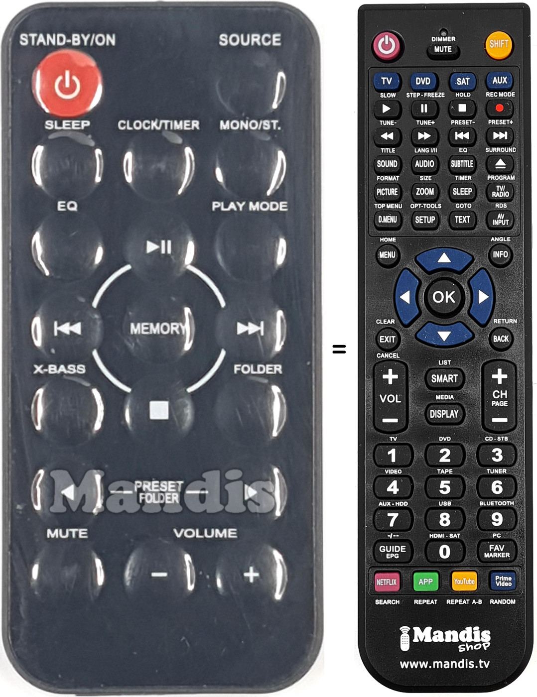 Replacement remote control REMCON2009