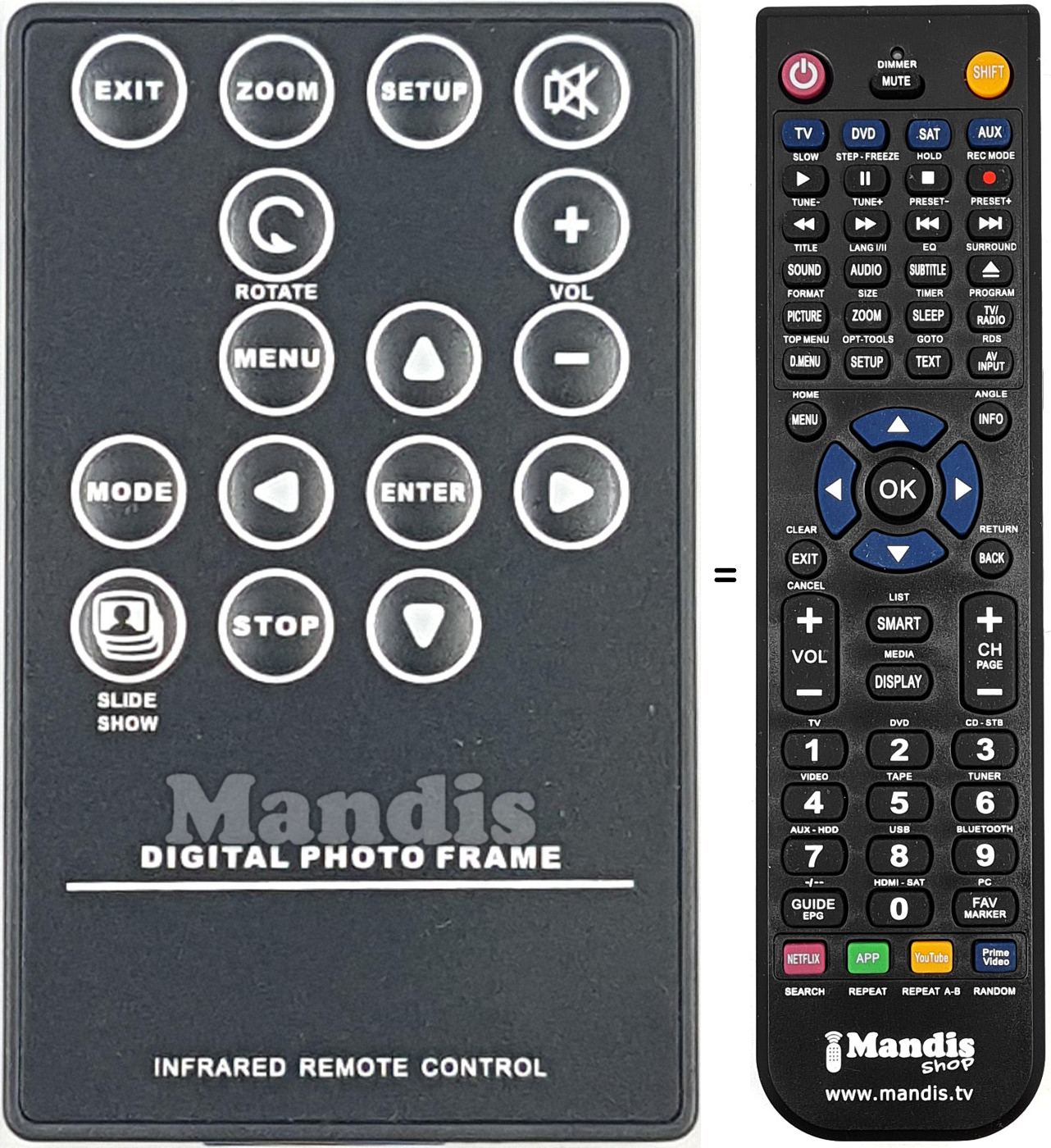 Replacement remote control REMCON2118