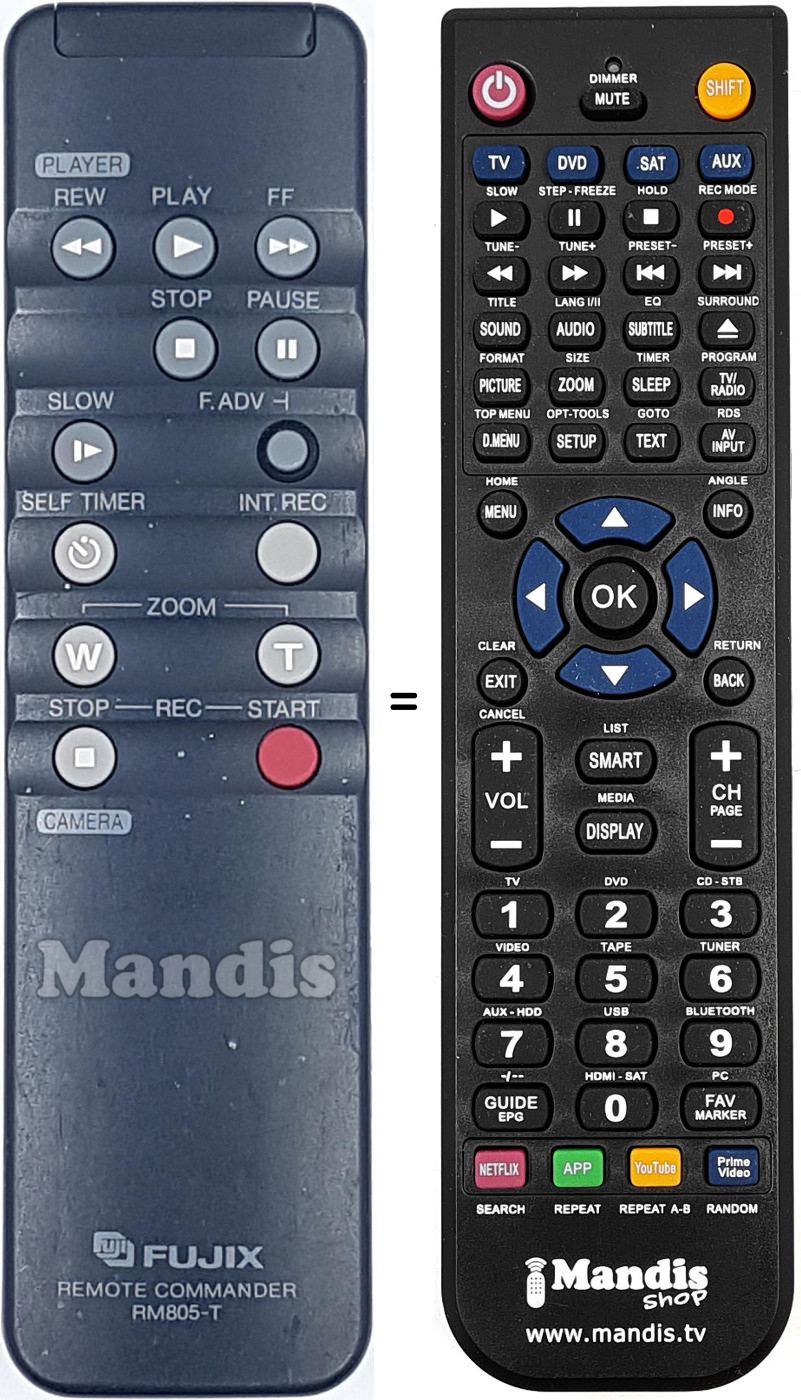 Replacement remote control RM805-T