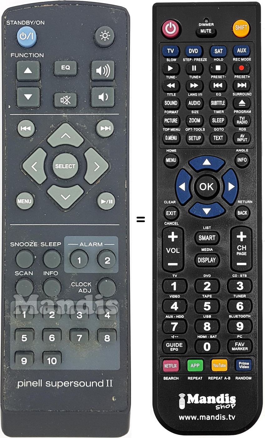 Replacement remote control SUPERSOUND II