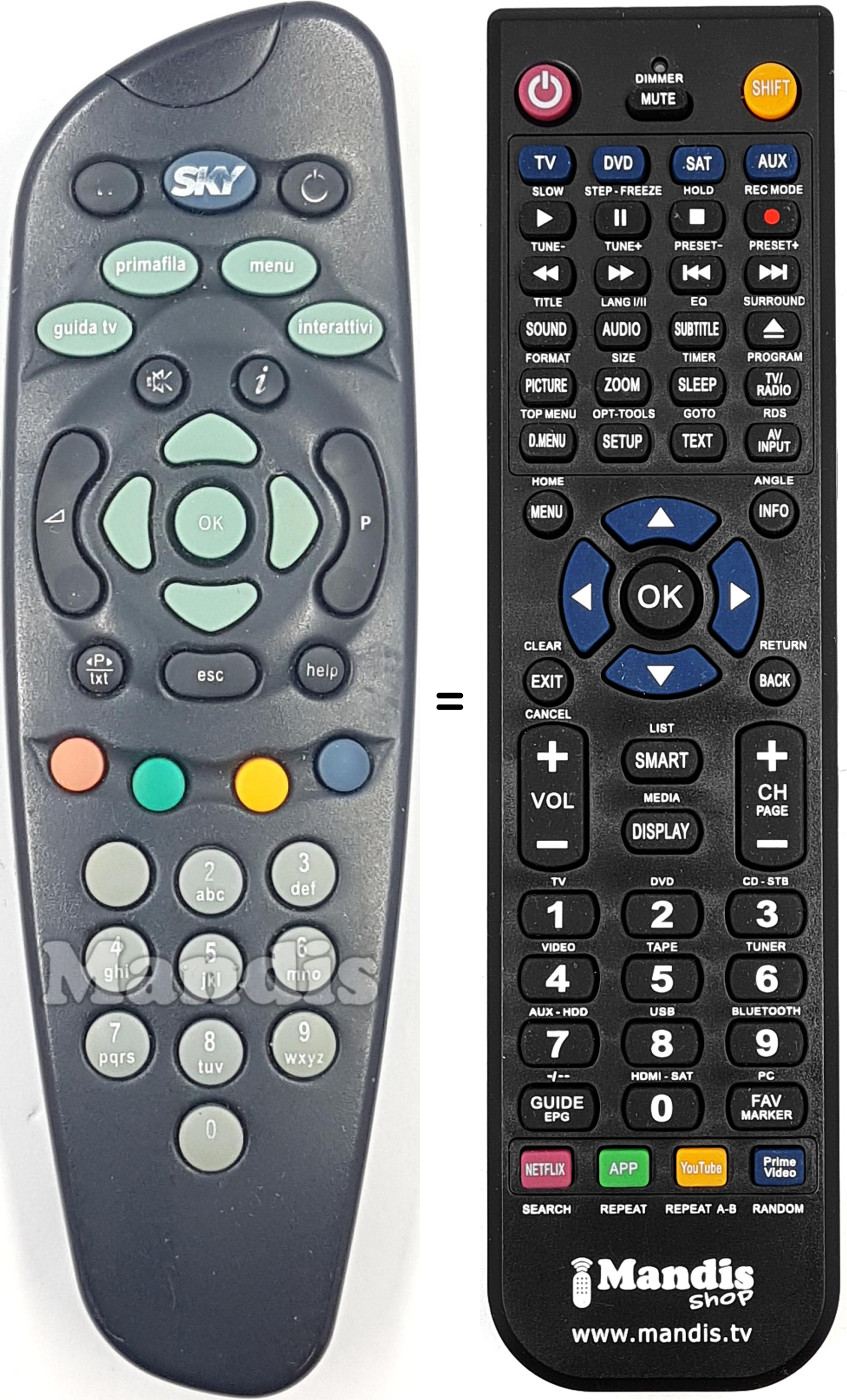 Replacement remote control URC16490000R00