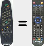 Replacement remote control for RC 1040 (20123441)
