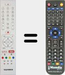 Replacement remote control for RC43135 (23521075)