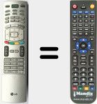 Replacement remote control for 6710T00017K