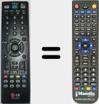 Replacement remote control for LG (AKB73655875)