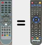 Replacement remote control for RCTFB5 (HOF07H527GPD10)