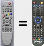 Replacement remote control for TDT1002
