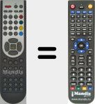 Replacement remote control for RC1180 (20484998)
