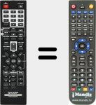 Replacement remote control for RRMCGA206AWSA