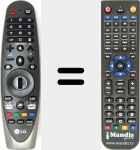 Replacement remote control for AN-MR18 (AKB75375501)