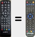 Replacement remote control for DTHD290R