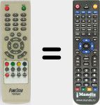 Replacement remote control for RDTS680-2