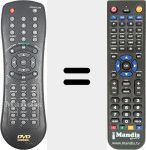 Replacement remote control for REMCON1722