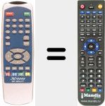 Replacement remote control for SRT 4355 EVOLUTION