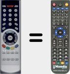 Replacement remote control for HT0210VI